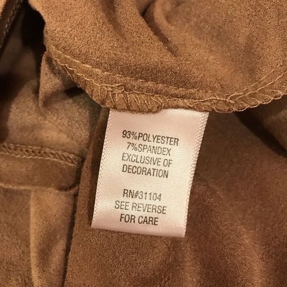 New Directions Faux Suede Brown Top Womens Plus Size 0X XL Bell Sleeve Retro - Picture 15 of 15